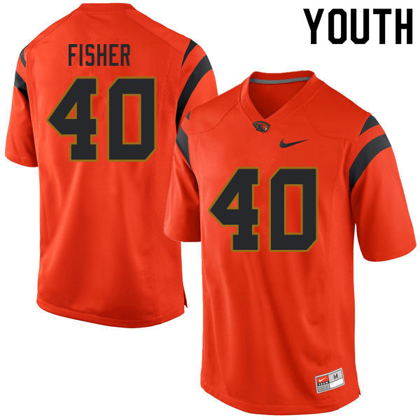 Youth #40 Kyrei Fisher Oregon State Beavers College Football Jerseys Sale-Orange - Click Image to Close